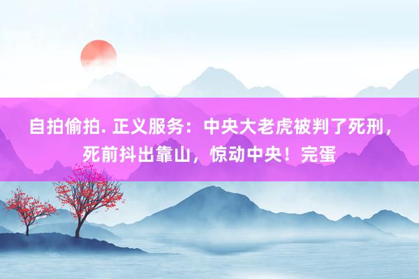 自拍偷拍. 正义服务：中央大老虎被判了死刑，死前抖出靠山，惊动中央！完蛋