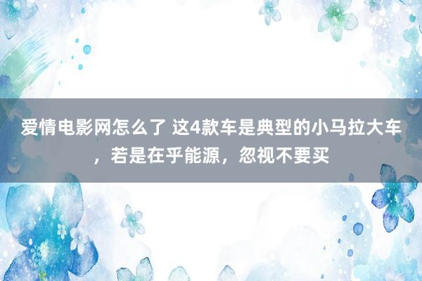 爱情电影网怎么了 这4款车是典型的小马拉大车，若是在乎能源，忽视不要买