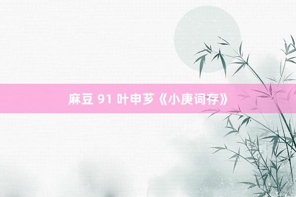 麻豆 91 叶申芗《小庚词存》