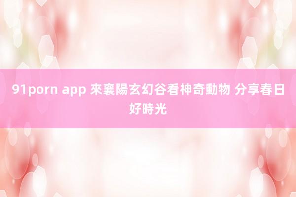 91porn app 來襄陽玄幻谷看神奇動物 分享春日好時光