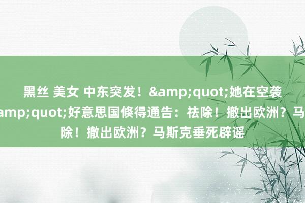 黑丝 美女 中东突发！&quot;她在空袭中身一火！&quot;好意思国倏得通告：祛除！撤出欧洲？马斯克垂死辟谣