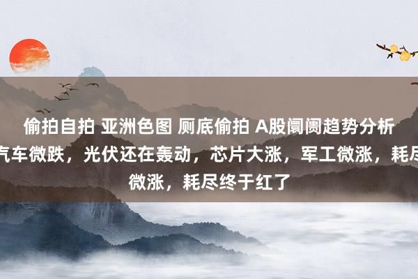 偷拍自拍 亚洲色图 厕底偷拍 A股阛阓趋势分析：新动力汽车微跌，光伏还在轰动，芯片大涨，军工微涨，耗尽终于红了
